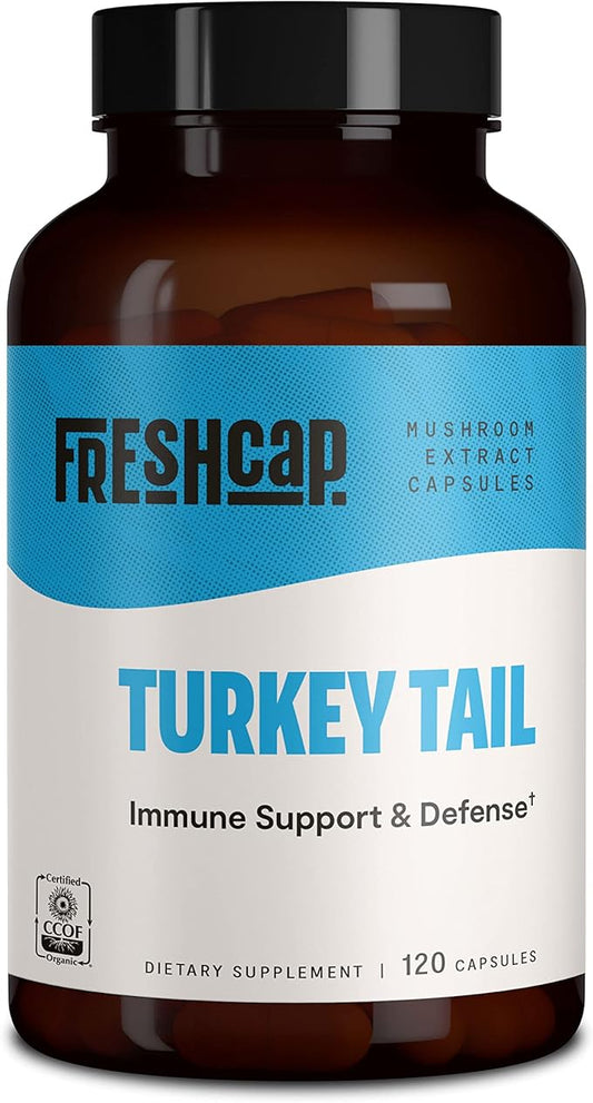 FreshCap Turkey Tail Mushroom Supplements (120 Capsules)