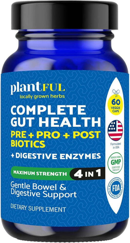 4-in-1 Pre Post Probiotics & Digestive Enzymes 60 Non