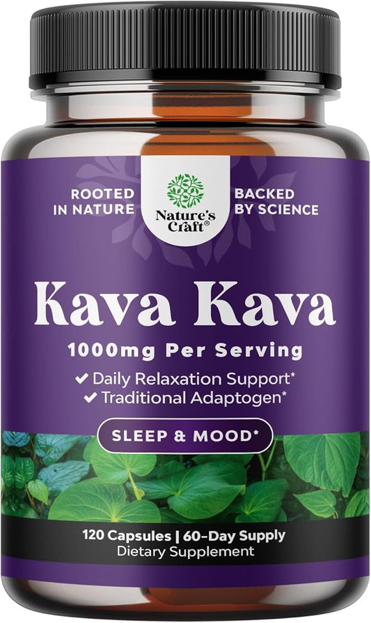 Kava Root Mood Support Supplement 1000mg Serving (60 Servings)