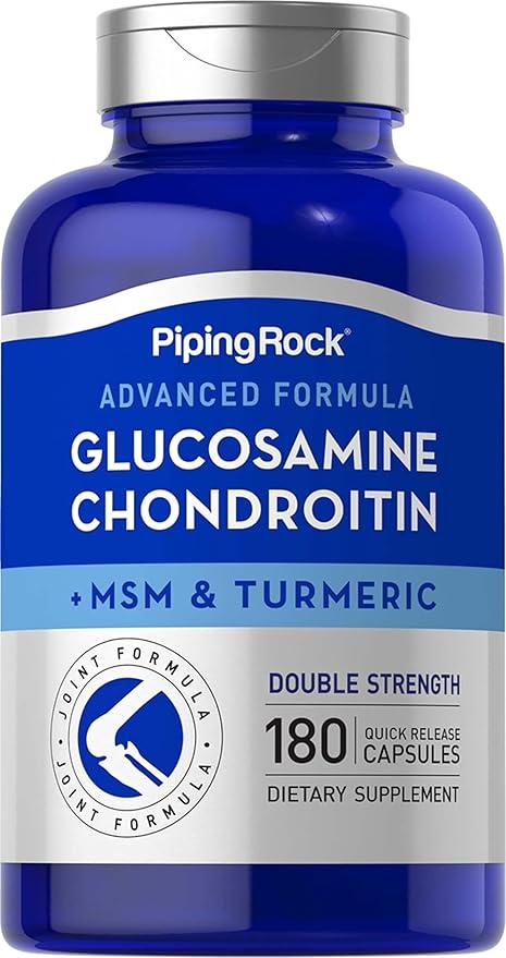 Piping Rock Glucosamine Chondroitin MSM Turmeric 180 Capsules