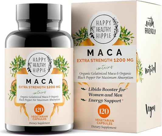 Organic Maca Root Capsules 1200 mg 120 ct