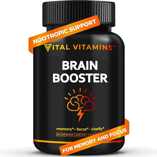 Vital Vitamins Brain Supplements for Memory B12, Gingko