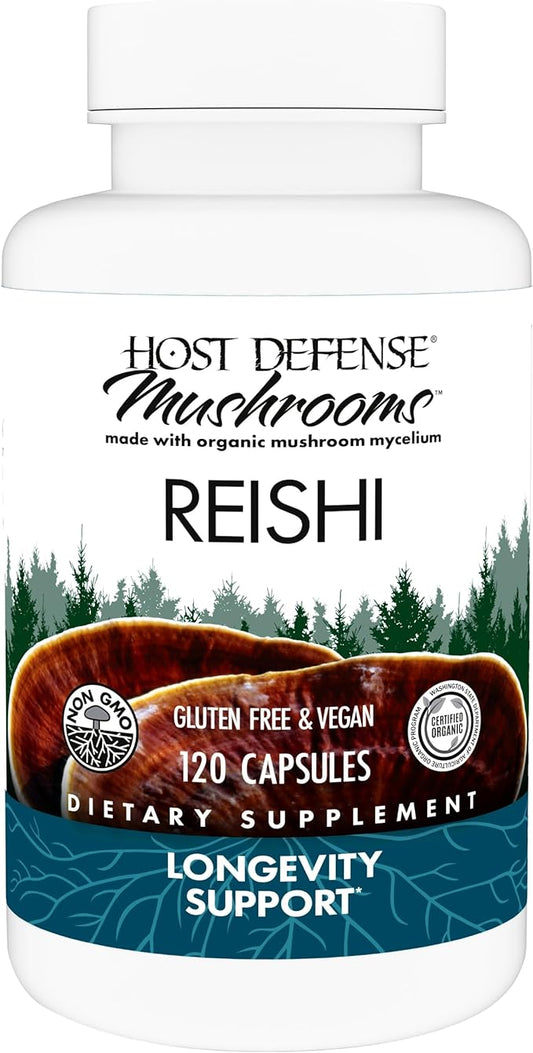 Host Defense Reishi Capsules 120 Capsules (60 Servings)*