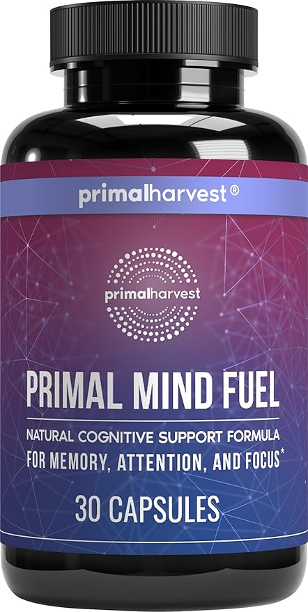Brain Supplement by Primal Harvest, Primal 30 Capsules