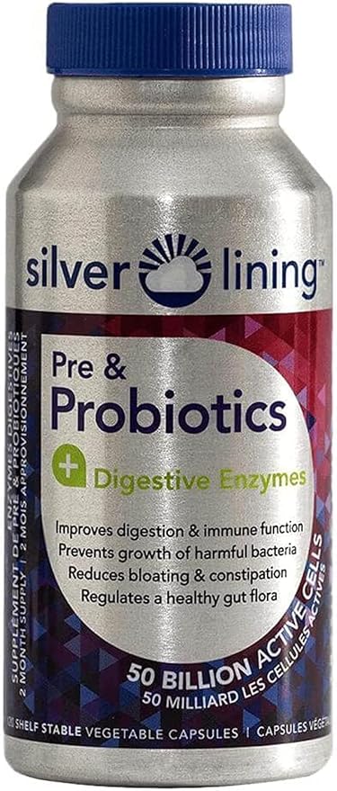Silver Lining Pre & Probiotics + 50 Billion 120 Count 1)