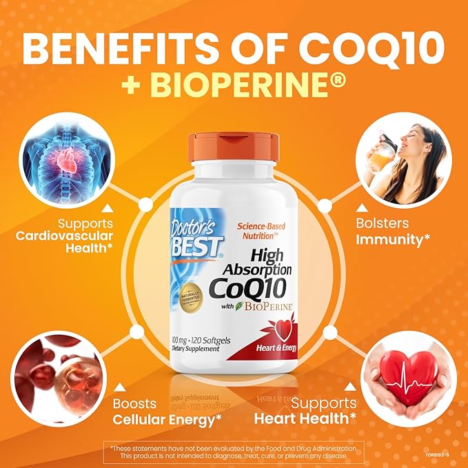 Doctor's BEST High Absorption CoQ10 2250mg 95% 95% Curcuminoids