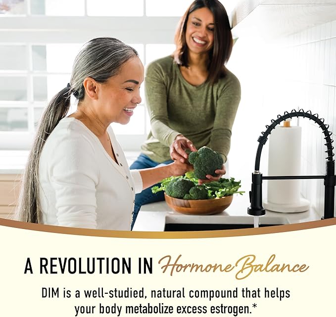 DIM Liquid Drops Supplement 100mg for Estrogen Balance for Women & Men | Hormone Balance, Menopause Supplements for Women, PMS Support & Antioxidant Support | Vegan, Non-GMO, Third-Party Tested