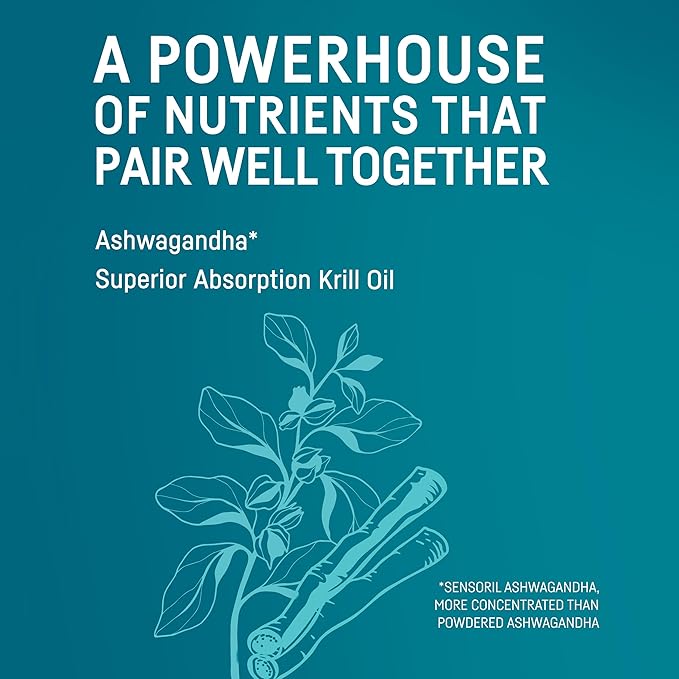 Kori Stress & Body Adaptogen Supplement Ashwagandha/Omega-3 Fatty 80 softgels 3)