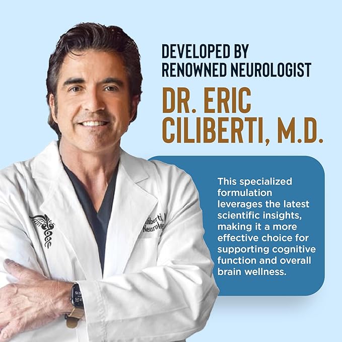 BrainIQ Nootropic Brain Supplements for Memory 60 Capsules