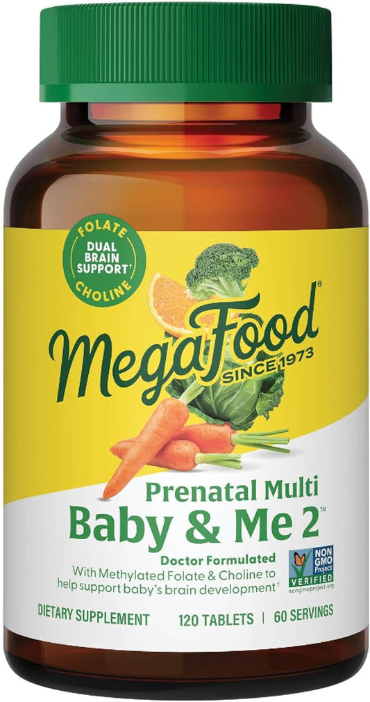 MegaFood Baby & Me 2 Prenatal 120 Tabs (60 Servings)