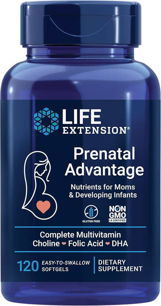 Life Extension Prenatal Advantage Supplement – -120 Softgels
