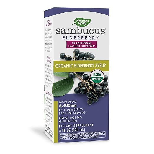 Nature's Way USDA Organic Sambucus Elderberry 4 Ounce