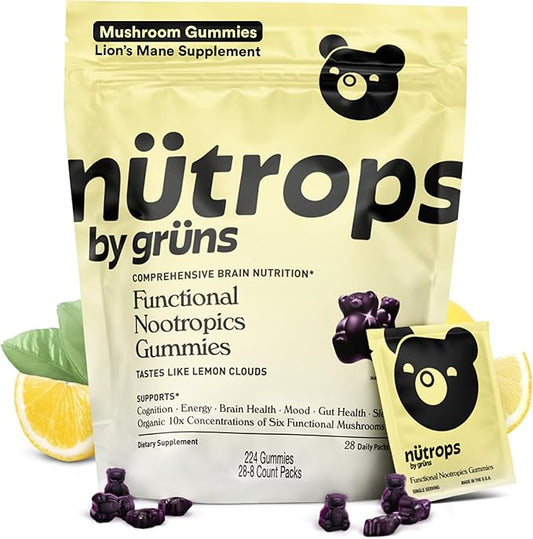 Gruns Nutrops Functional Nootropics Mushroom Gummies,