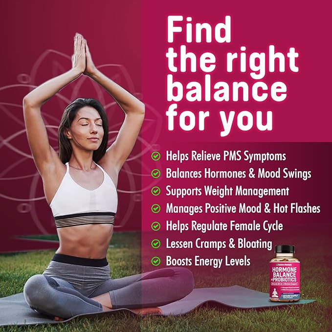 Hormone Balance + Probiotics for Women (3450mg) Natural |120 V