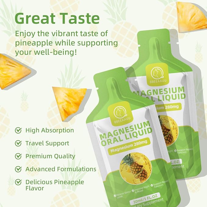 Magnesium Citrate Liquid (10 oz), High Absorption Magnesium Citrate Drink, Magnesium Citrate Oral Solution Supplement with Bromelain, Vitamin C D3 B6 Zinc for Night, Muscle & Energy Support