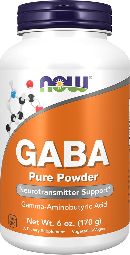 NOW Supplements, GABA (Gamma-Aminobutyric Acid) Powder, 6-Ounce