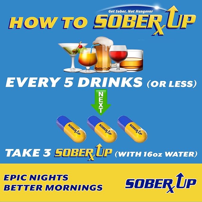Maximum Strength Remedy & Fast Acting Relief • Party Smart Pills • Anytime You Drink Vitamin Supplement w/DHM + Glutathione + Chlorella + L-Theanine (USA)