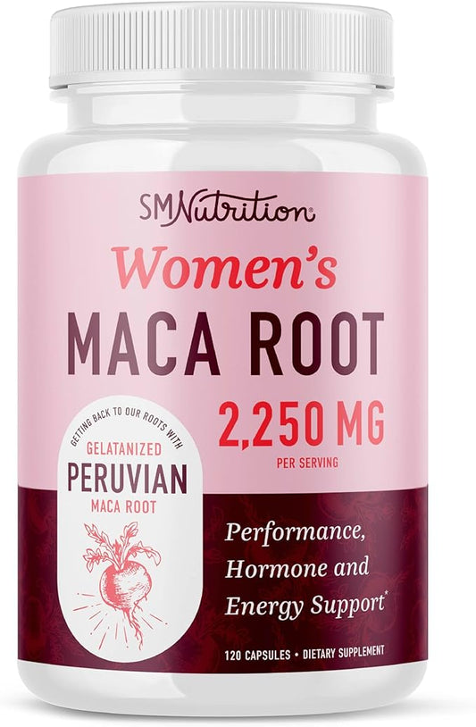 Organic Maca Root Capsules for Women 2250MG Extra