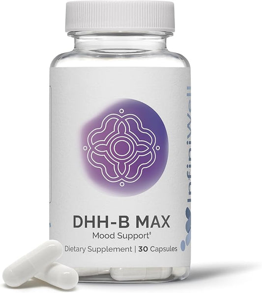DHH-B Max - Extra Strength Mood Support Supplement - Magnolia Bark Extract with Honokiol - Sleep Aid, Promotes Relaxation, Calm, Stress Relief - 30 Capsules (1 Month Supply)