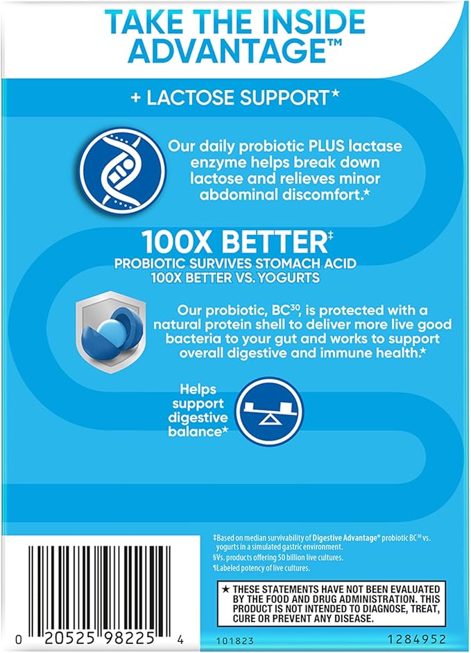 Digestive Advantage Probiotics + Lactase Digestive 96ct