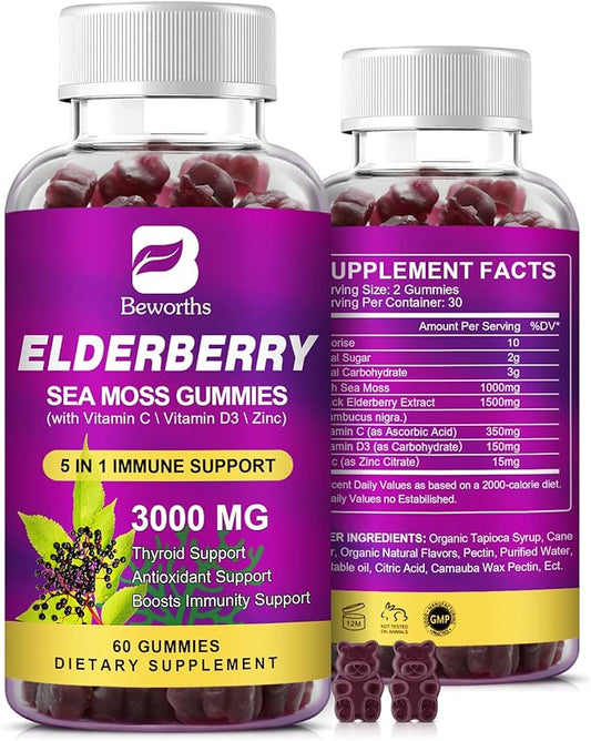 Elderberry Gummies & Irish Sea Moss, D3, Multivitamin