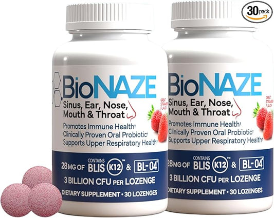 Oral Probiotic K12 & BL-04 for Sinus, Tonsil Stones, Bad Breath, Post Nasal Drip, Throat & Mouth. Improve Upper Respiratory Health with Clinically Proven Oral Probiotics (2 Pack)