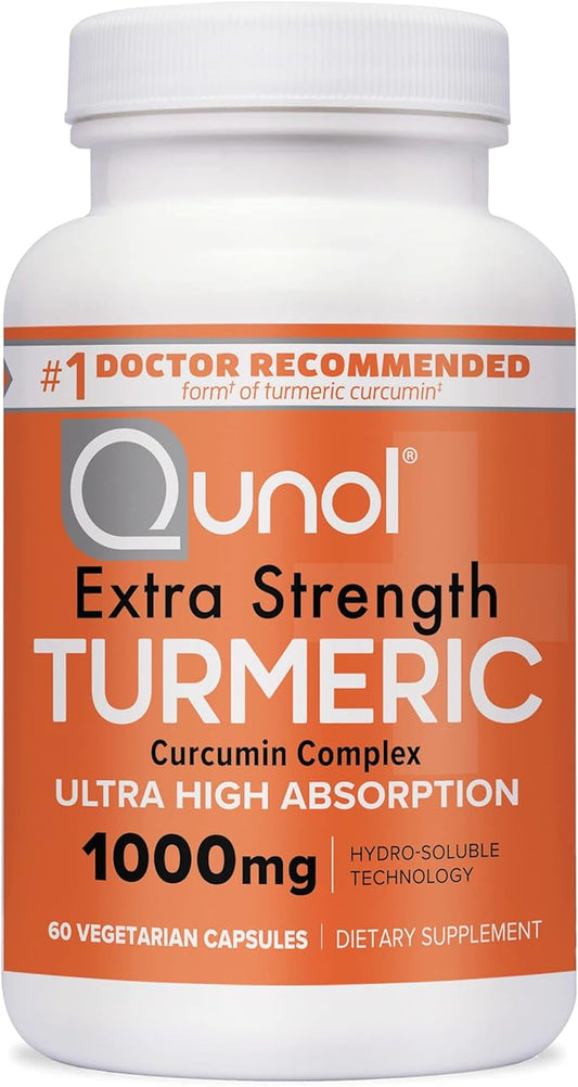 Qunol Turmeric Curcumin Capsules, 1000mg Extra 60 Veggie