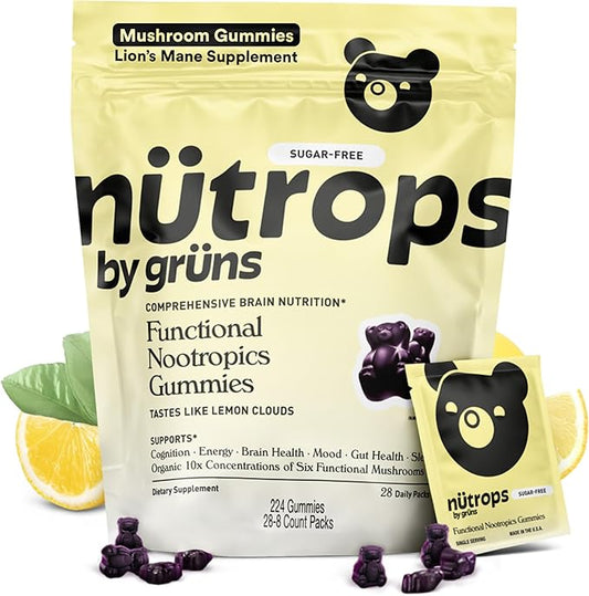 Gruns Nutrops, Sugar-Free Functional Nootropics Mushroom
