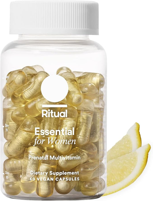 Ritual Essential for Women Prenatal Multivitamin: Omega-3 DHA D3 & K2, Non-GMO, 30 Days