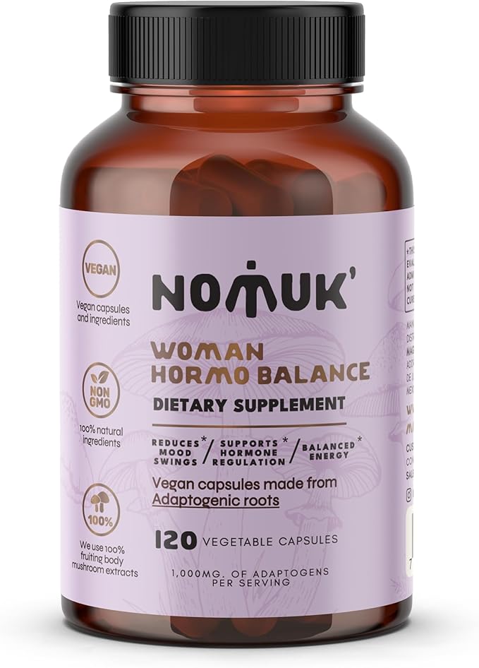 Woman Hormo Balance, Shatavari for PMS, Schisandra, Maca and Ginseng, adaptogenic Roots, Mushroom Extract for Women's Health, 120 Capsules