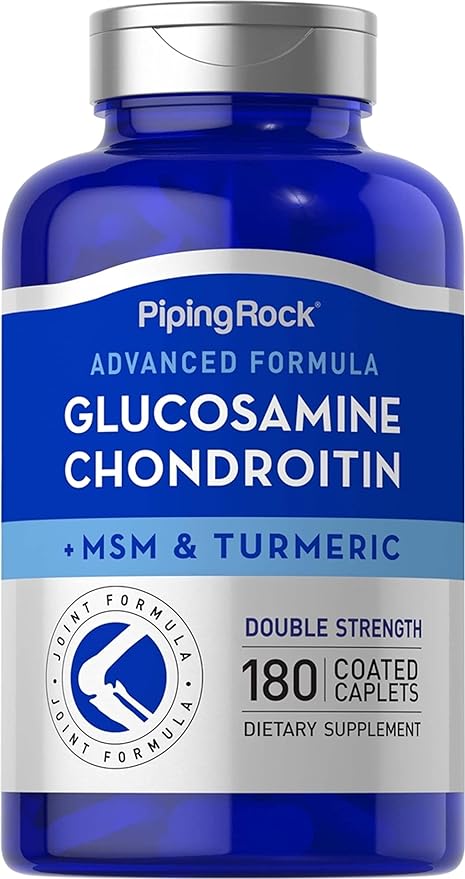 Piping Rock Glucosamine Chondroitin MSM Plus Turmeric 180 Coated