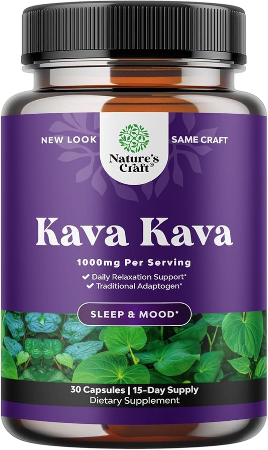 Kava Root Mood Support Supplement 1000mg Serving