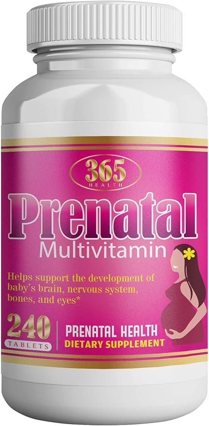 365 Health Prenatal Multivitamin with Folic 240 Tablets, 240 Day