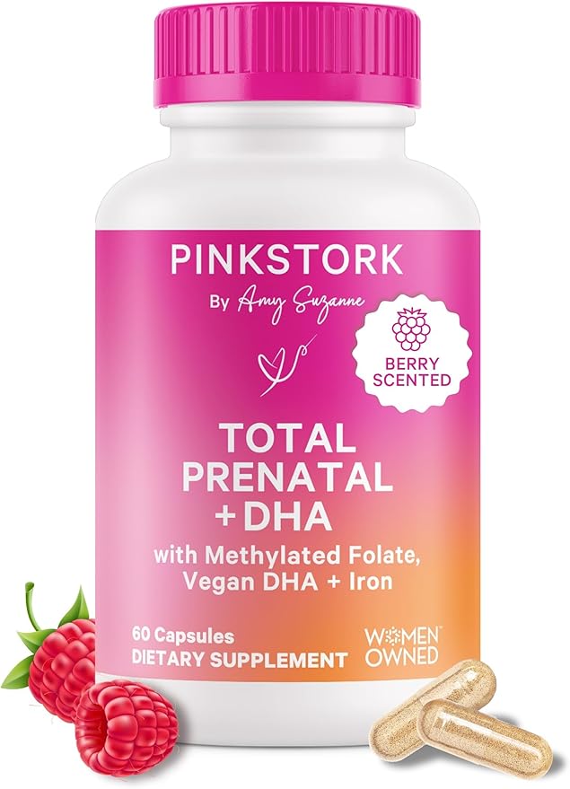 Pink Stork Total Prenatal Vitamins B12 - 60 Capsules, 1 Month