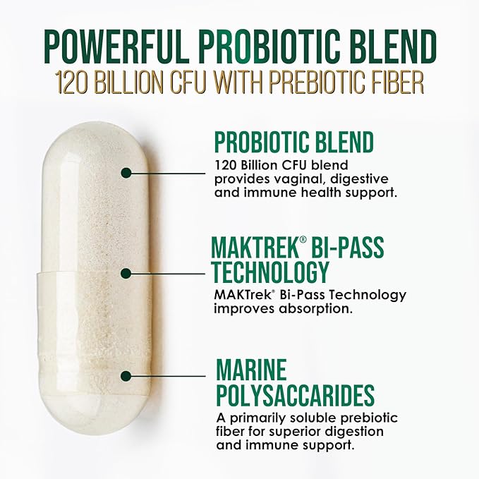 Probiotics for Digestive Health, 120 Billion 30 Capsules