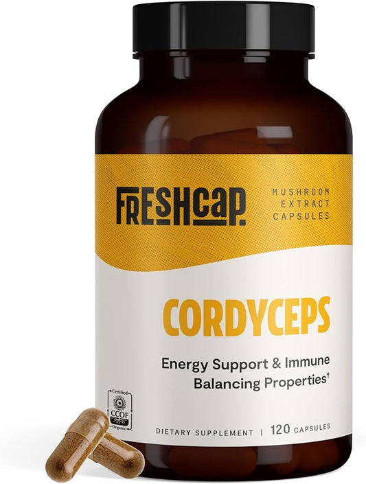 FreshCap Cordyceps Mushroom Supplements (120 Capsules)