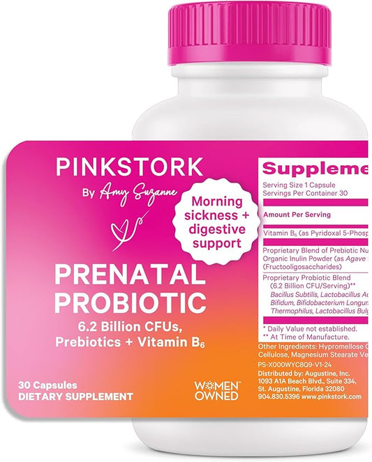Pink Stork Prenatal Probiotics for Women B6 and 30 Capsules