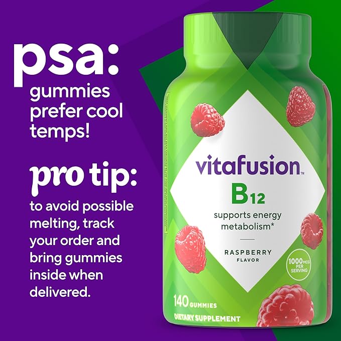 vitafusion Vitamin B12 Gummy Vitamins 1 Gummy 70 Day 140 Count