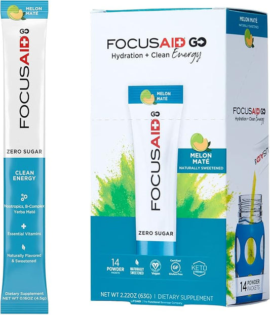 FOCUSAID GO Nootropics Energy Blend, Zero 100mg Natural 14)