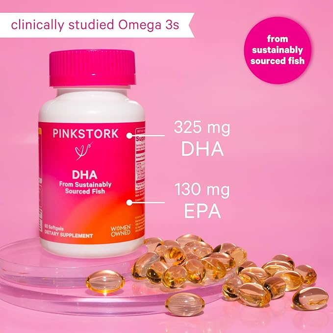 Pink Stork Prenatal DHA 540 mg 3 Fish 60 Softgels