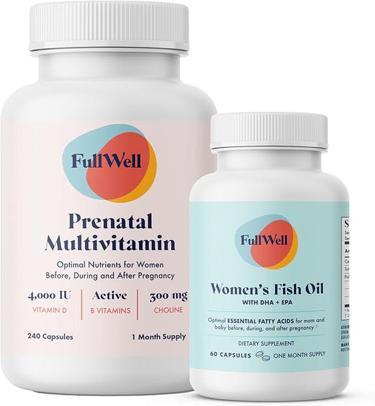 Prenatal Vitamin + DHA 3 Fish 26+ Vital 3rd Party 30 Servings