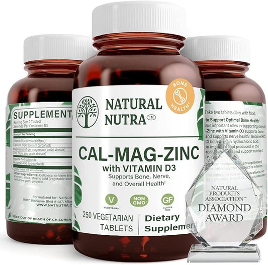 Natural Nutra Calcium Magnesium Zinc Supplement D3 for 250 Count 2)