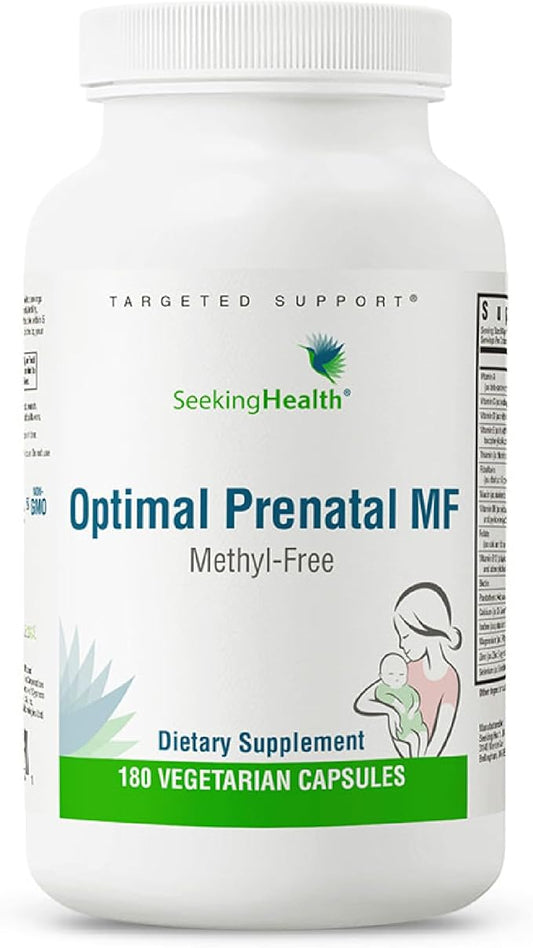 Seeking Health Optimal Prenatal Methyl-Free, Non-Methylated B12, Pregnancy B6 and (180 capsules)
