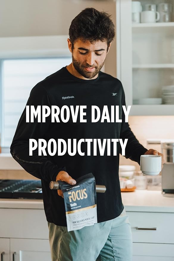 LIFESTACKS Focus Coffee Creamer for Energy & Clarity - MCT Powder + Nootropics + Adaptogens - Boost Productivity Without Jitters or Crash - Keto, Vegan, 0 Sugar - with Taurine, L-Tyrosine, Rhodiola