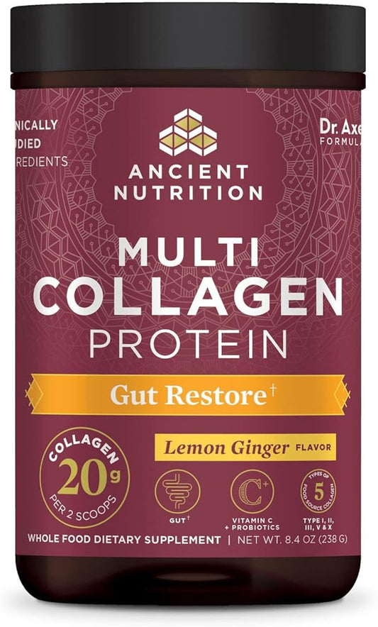 Collagen Powder Protein by Ancient Nutrition, Nails,8.4 oz.