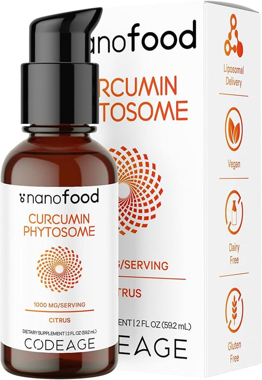 Codeage Liposomal Curcumin Phytosome Liquid Supplement, 2 fl