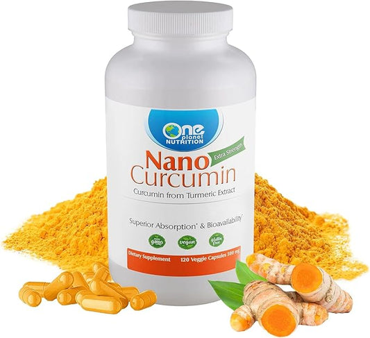 Nano Curcumin 500mg — Turmeric Curcumin 120 Veggie