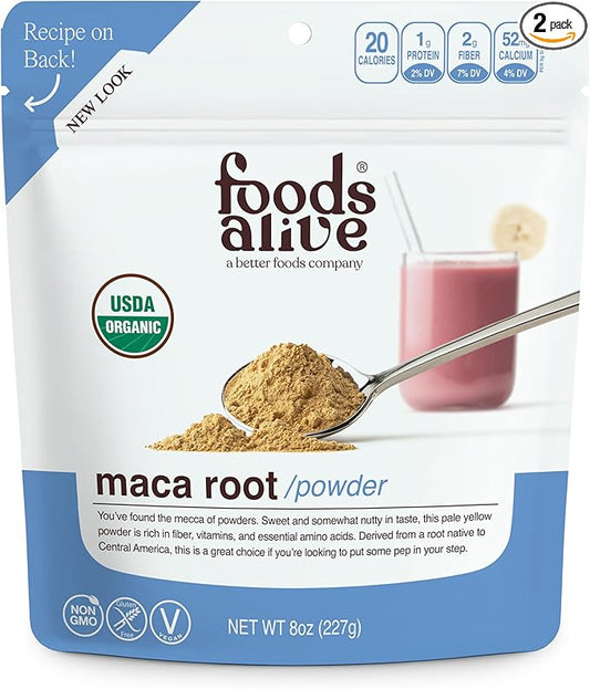 Foods Alive | Organic Maca Root 8 oz (2-Pack) | 1-Pound Total