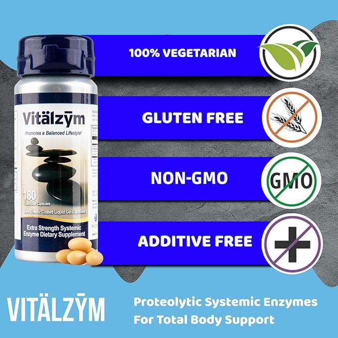 Proteolytic Systemic Enzymes Liquid Gel Capsules (180 Capsules)
