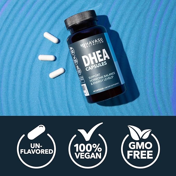 DHEA 50mg Supplement for Hormone Balance - Supports Energy for Men and Women - Dehydroepiandrosterone Capsules for Mood, Aging & Daily Vitality - Non-GMO, Vegan - 60 Capsules, 2-Month Supply
